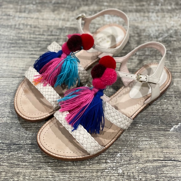 kate spade Shoes - Kate Spade Sunset Tassel Strappy Sandals Multicolor Leather Women's Size 9